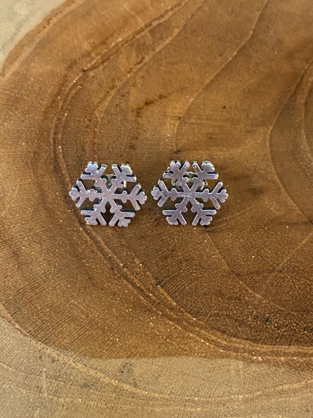 RETIRED James Avery Snow Crystal Earrings, Sterling Silver